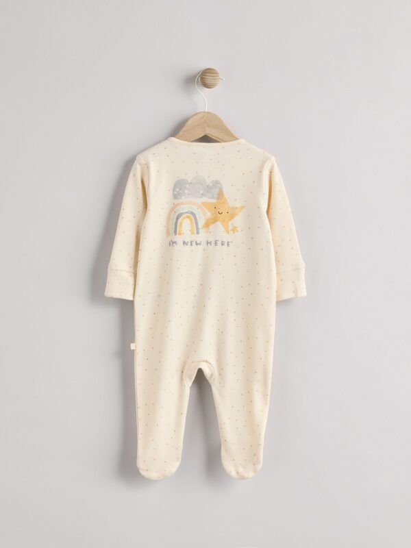 White I'm New Here Baby 100% Cotton Sleepsuit (0-6mths) - Image 7