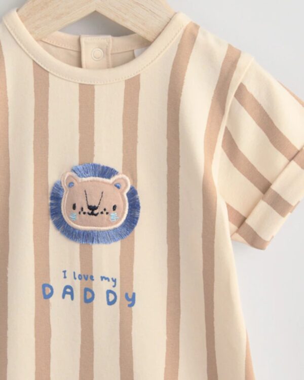 Blue Baby Jersey Romper - Image 3