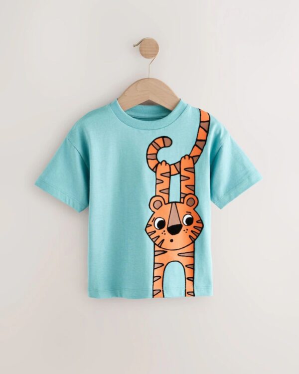 Blue Short Sleeve Graphic T-Shirt