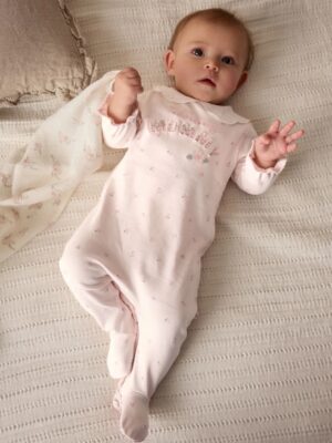 Pink Mummy Baby Family 100% Cotton Sleepsuit