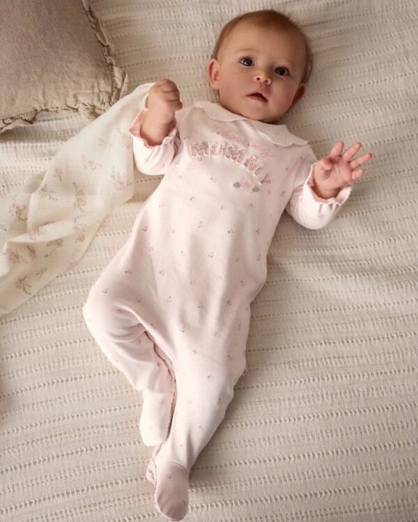 Pink Mummy Baby Family 100% Cotton Sleepsuit