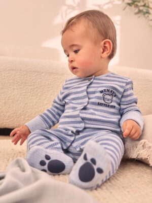 Blue Mummy Baby Family 100% Cotton Sleepsuit (0-2yrs)