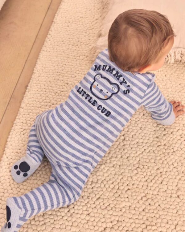 Blue Mummy Baby Family 100% Cotton Sleepsuit (0-2yrs) - Image 3