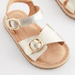 Gold Standard Fit (F) Leather Buckle Sandals