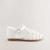 White Standard Fit (F) Fisherman Occasion Sandals