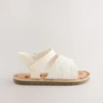 White Broderie Sandals