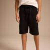 Black Regular Fit Basic Shorts