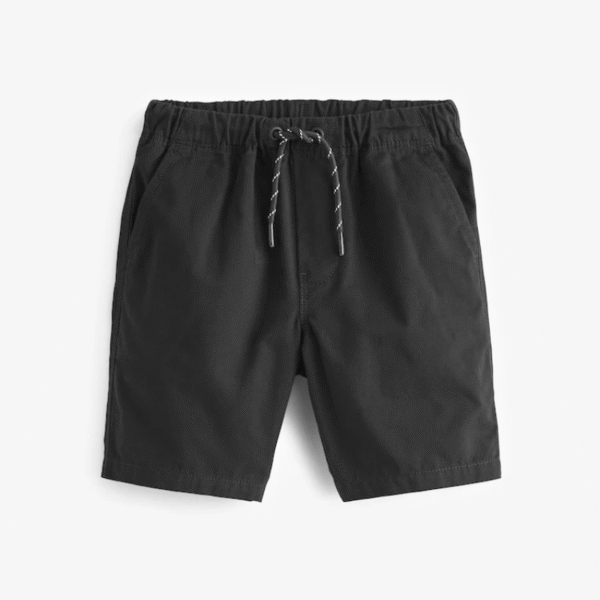 Black Single Pull-On Shorts