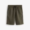 Green Khaki Regular Fit Basic Shorts