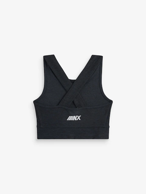 Black Sports Crop Top
