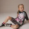 Multi Graffiti T-Shirt And Cycling Shorts Set