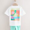 Blue Oversized T-Shirt And Cycle Shorts Top & Shorts Set