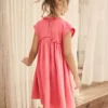 Pink Crochet Trim Summer Dress