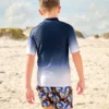 Black/Navy Short Sleeve Rash Vest