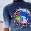 Black/Navy Short Sleeve Rash Vest