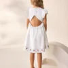 White Embroidered Summer Dress