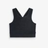 Black Sports Crop Top