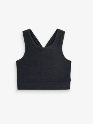Black Sports Crop Top