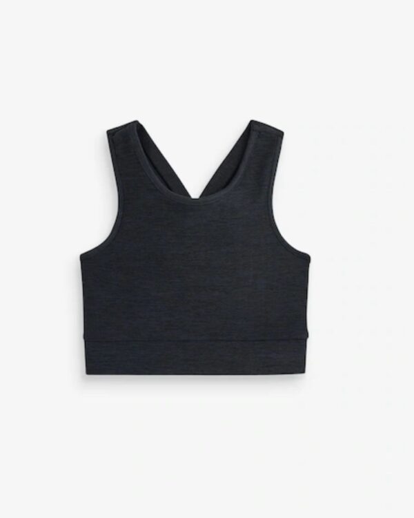 Black Sports Crop Top