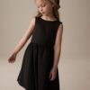 Black Scuba Bow Dress