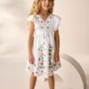 White Embroidered Summer Dress