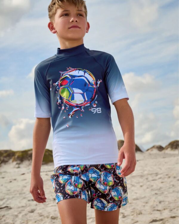 Black/Navy Short Sleeve Rash Vest