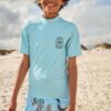Light Blue Short Sleeve Rash Vest