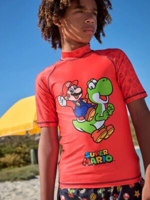 Red Mario Rash Vest