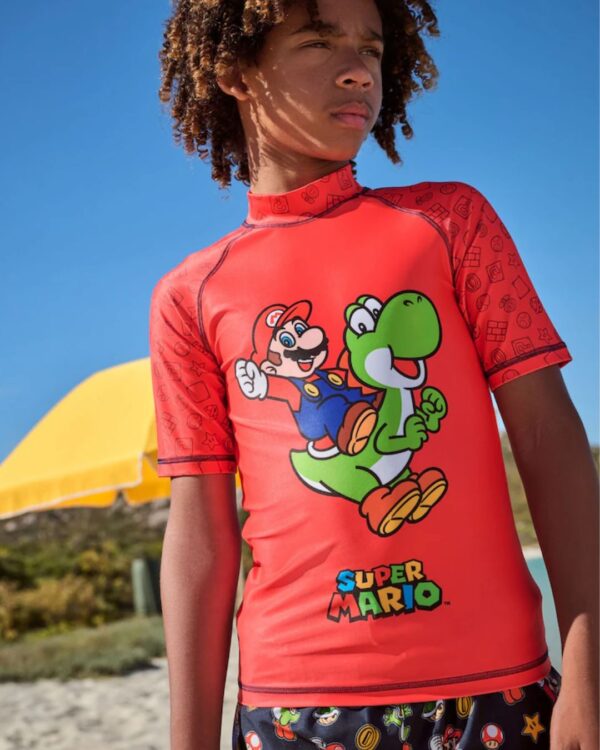 Red Mario Rash Vest