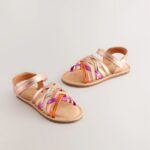 Metallic Standard Fit (F) Strap Sandals