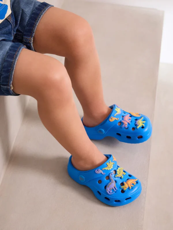 Blue Dinosaur Character Clogs