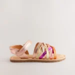 Metallic Standard Fit (F) Strap Sandals