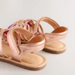 Metallic Standard Fit (F) Strap Sandals