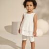 Cream Broderie Vest and Cycle Shorts Set