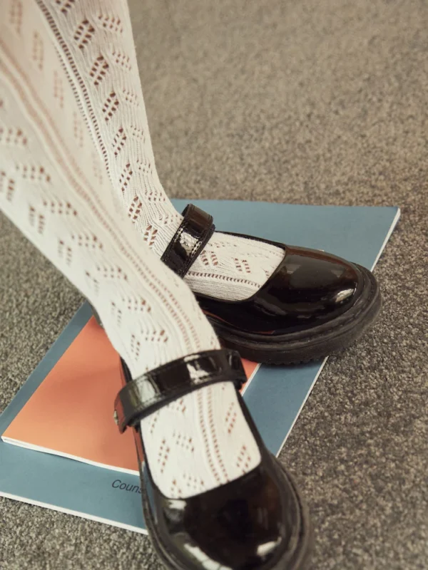 Black Patent Junior School Mary Jane Shoes