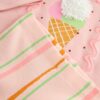 Pink Stripe Ice Cream Top & Flare Leggings Set