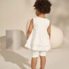 Cream Broderie Vest and Cycle Shorts Set