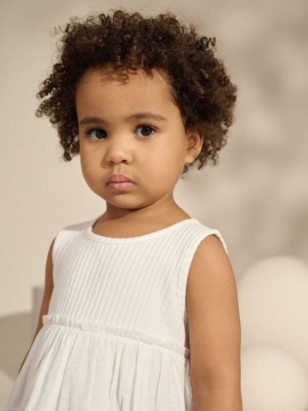 Cream Broderie Vest and Cycle Shorts Set