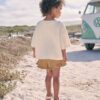 Cream Shell 100% Cotton T-Shirt and Shorts Set