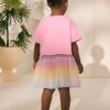 Rainbow/Pink Top and Tutu Skirt Set