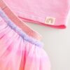 Rainbow/Pink Top and Tutu Skirt Set