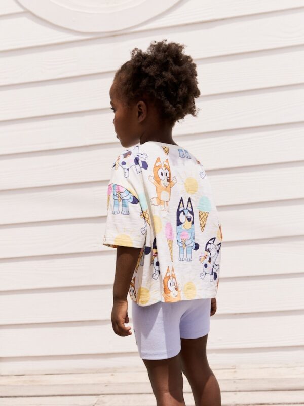 Ecru Bluey Short Sleeve T-Shirt and Cycle Shorts Set