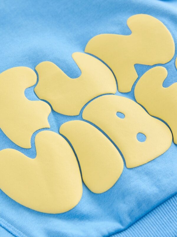 Blue/Yellow Hooded Sweatshirt and Shorts Set