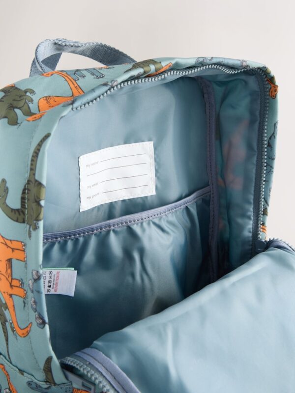 Blue Dinosaur Print Backpack