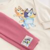 Ecru White Bluey Long Sleeve Top and Leggings Set