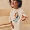 Ecru White Bluey Long Sleeve Top and Leggings Set