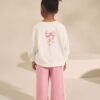Cream/Pink Barbie Sweatshirt & Wide Leg Joggers Set
