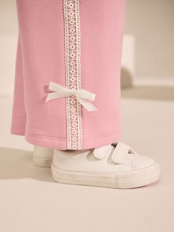 Cream/Pink Barbie Sweatshirt & Wide Leg Joggers Set