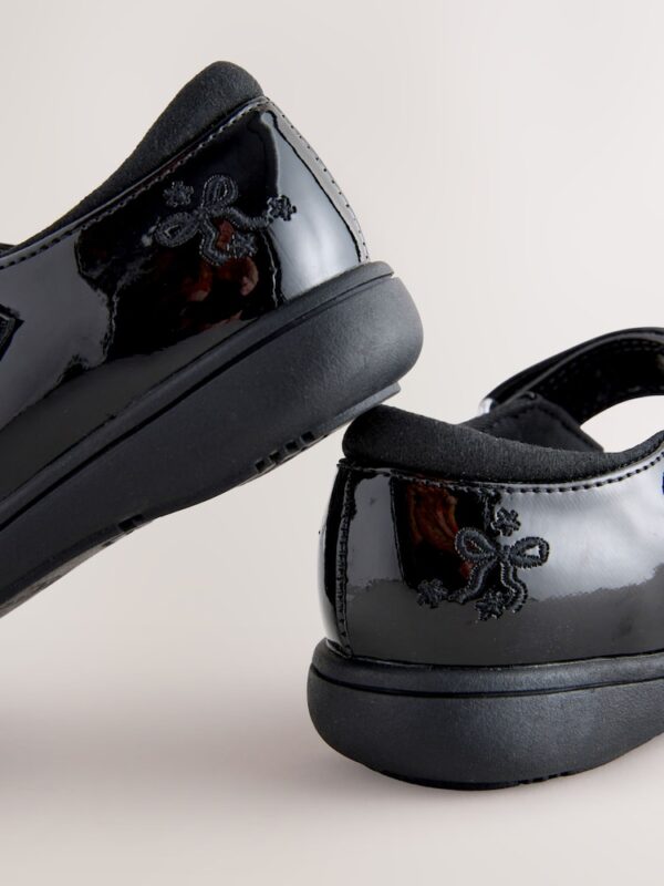 Black Patent Bow Mary Jane School Shoes