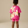 Pink Bluey Short Sleeve T-Shirt and Cycle Shorts Set